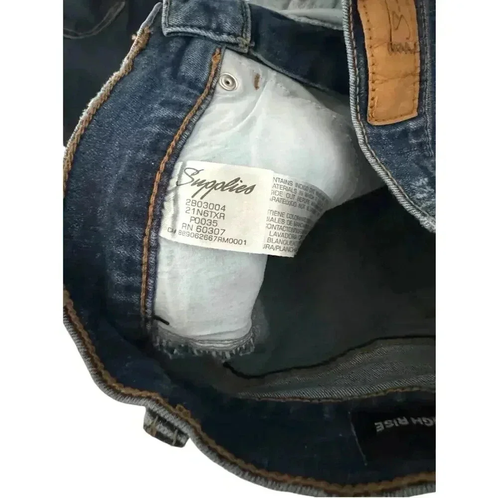 Supplies x Union Bay Maren High‎ Rise Distressed Slim Straight Jeans sz 2P